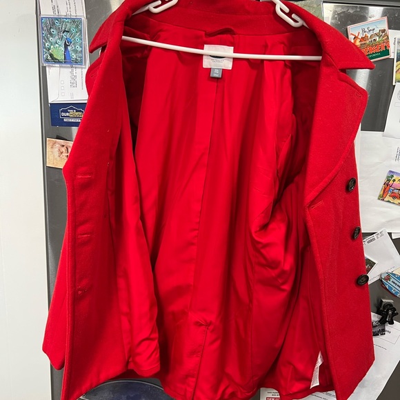 Old Navy Red Pea Coat - Picture 4 of 4